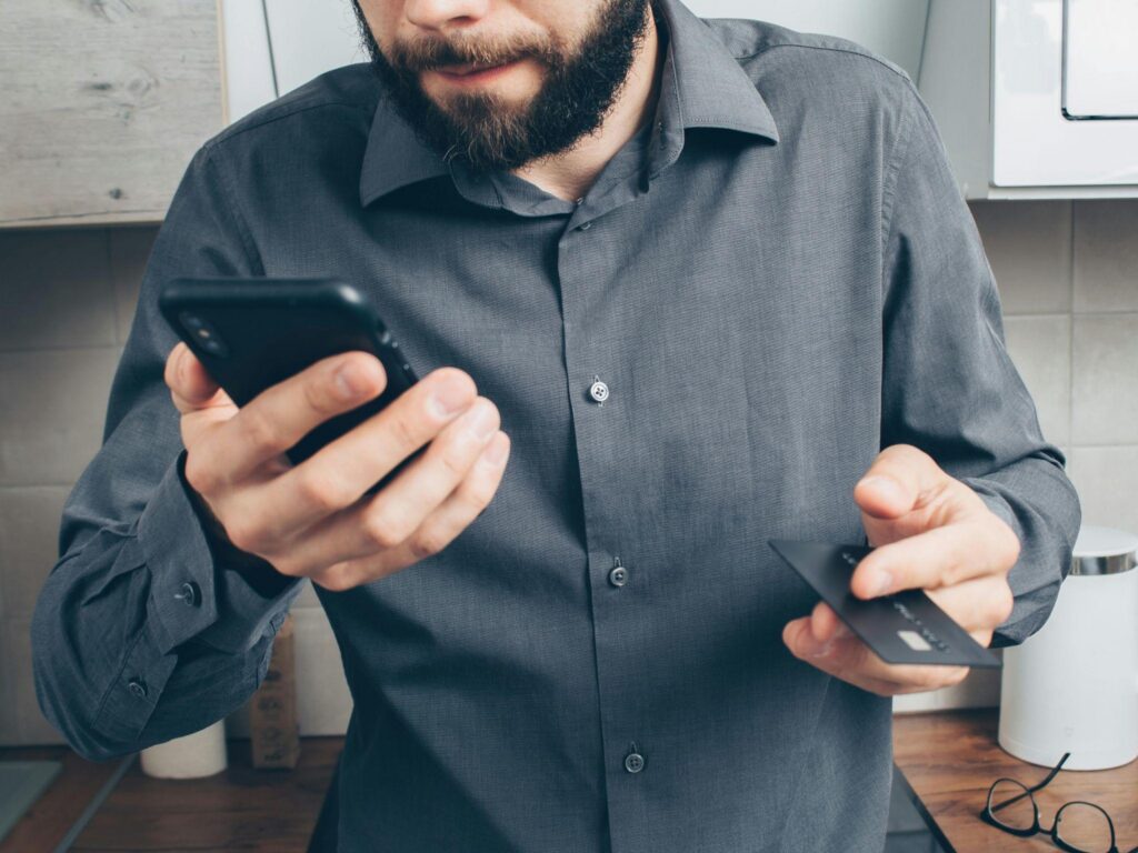 A photograph showing a consumer fraud attorney reviewing a credit report with a client